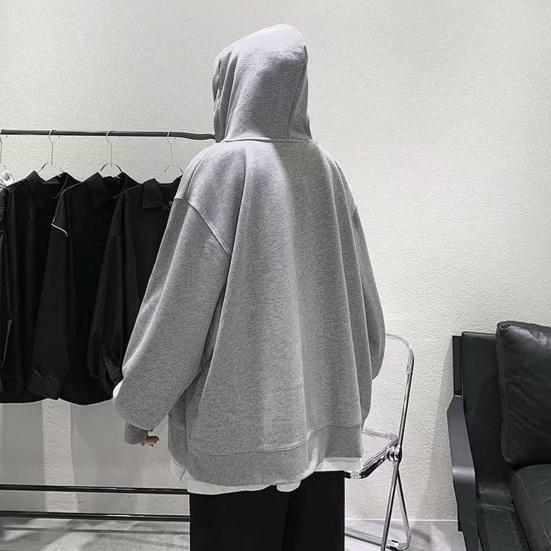 Мужская толстовка с капюшоном на осень-зиму с завязками на молнии с длинными рукавами и карманами, с капюшоном, большие размеры