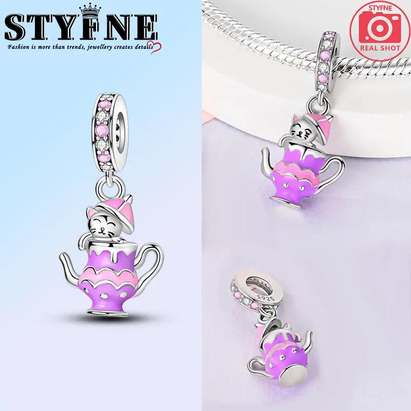 Изысканные модные медного цвета шармы-подвески в виде Санта-Клауса, рождественской елки, лося, оленя, бусины, подходят для оригинальных браслетов, рождественские украшения своими руками