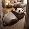 Non-Slip Home Decor Carpet 2D Cartoon Carpet Cute Panda-Shaped Area Rug  Bedrooms