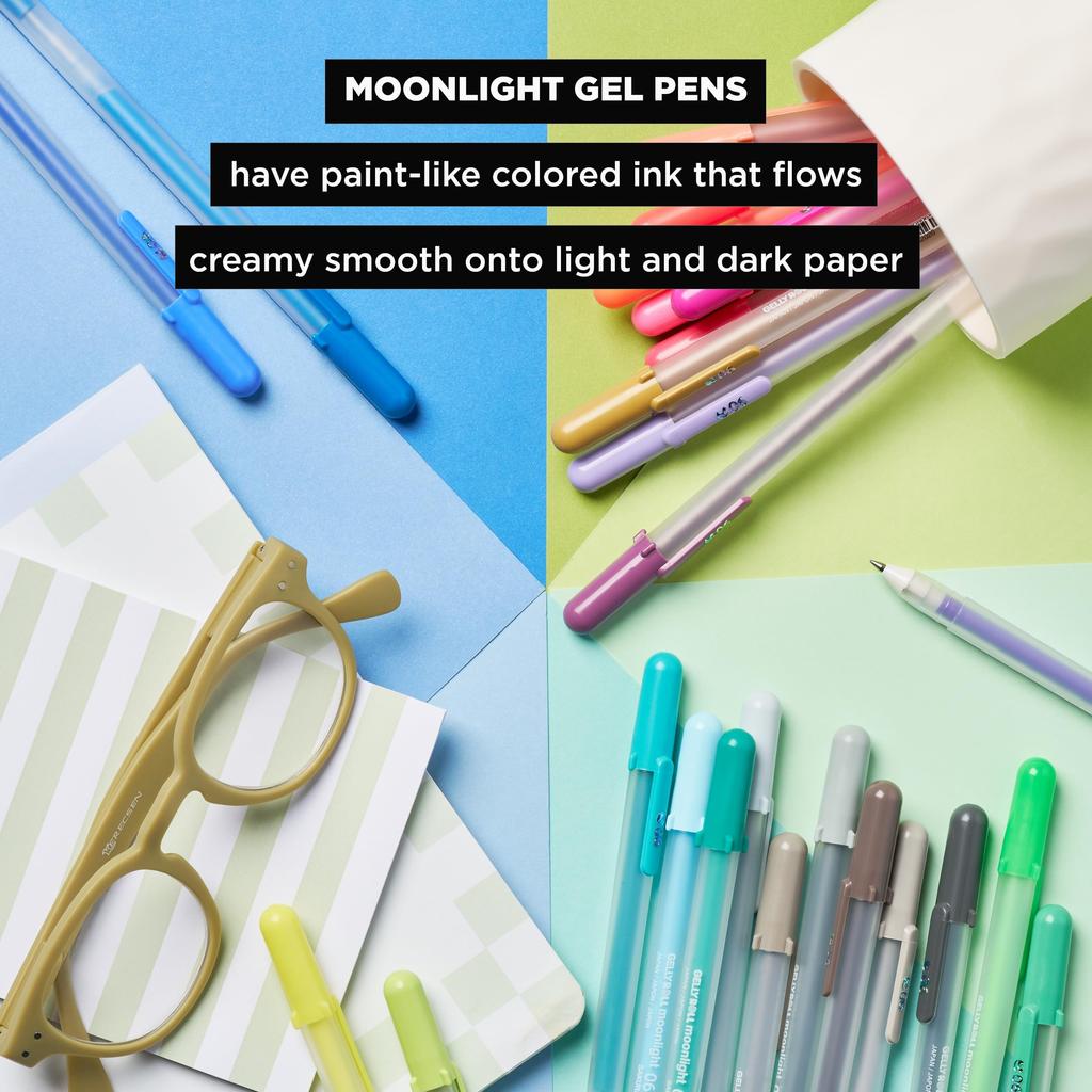 Гелевая ручка SAKURA Gelly Roll Moonlight 06 с тонким кончиком для чернил Earth Jewel Tone Ink Fine Line, набор из 10 шт. - Журналирование/Искусство/Рисование - & - -