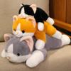 Adorable Realistic Plush Cat Doll Soft Sleeping Companion For Kids Gift In Yellow White Gray And Black Colors