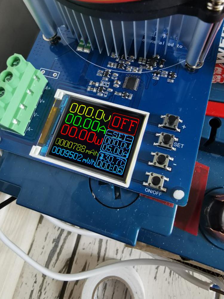 Monitor Discharger Adjustable Testing Module Electronic Load 4-wire Lithium Battery Tester 150W20A DC Power Meter Load Charger US Plug