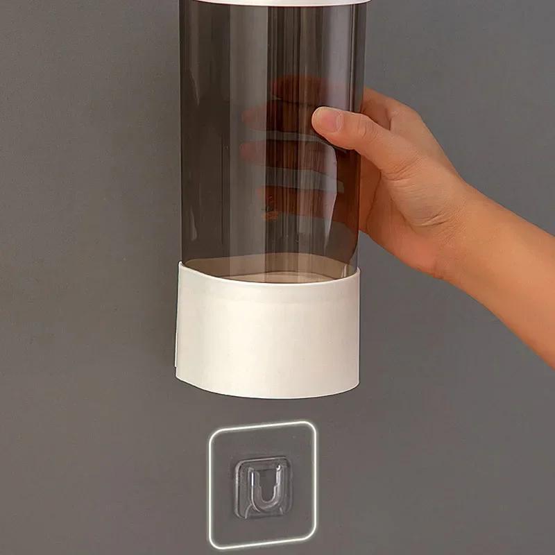 Disposable Paper Cups Dispenser Plastic Cup Holder For Water Dispenser Wall Mounted Cup Storage Rack Cups Container Organizer