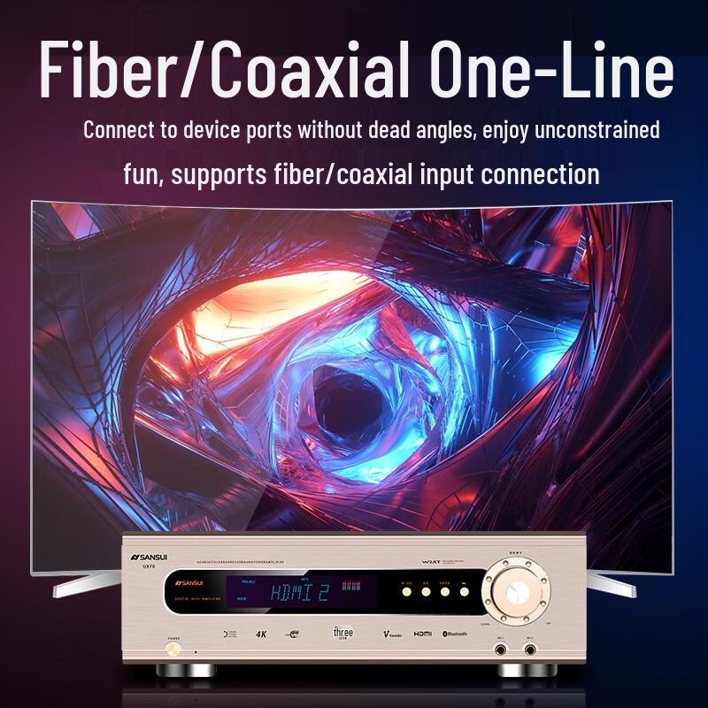 SANSUI UX70 5.1-канальный домашний кинотеатр AV-усилитель Штепсель CN (адаптер в комплекте)
