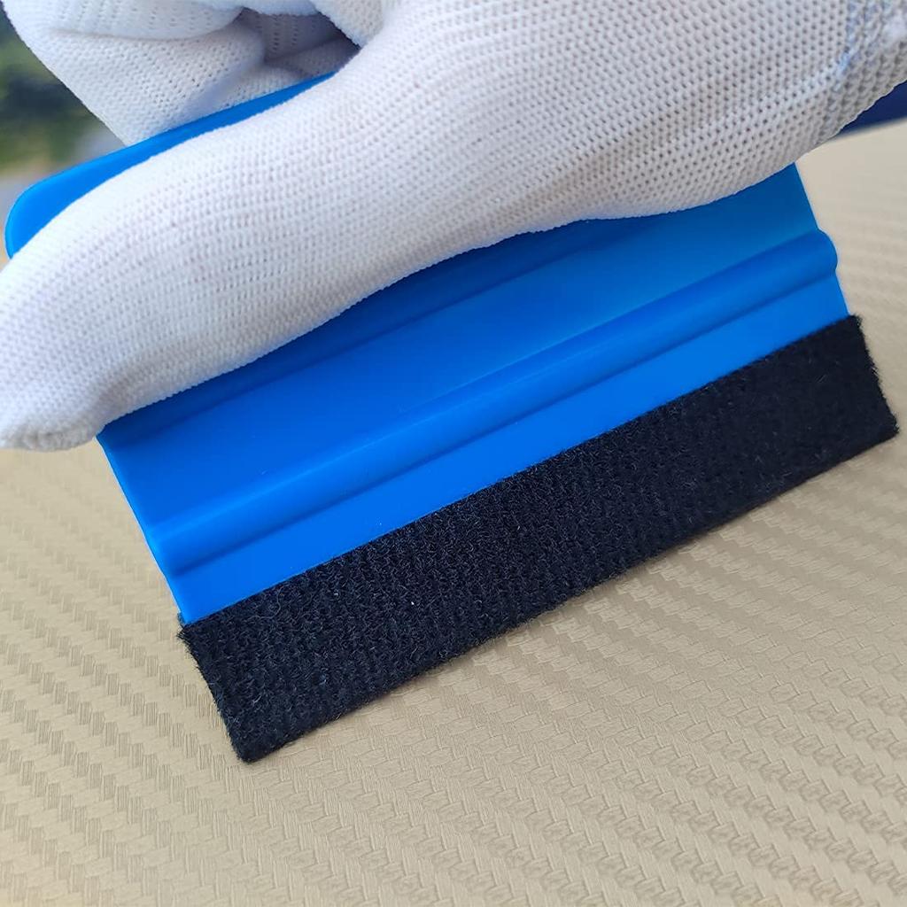 Vitzee Car Wrap Film Applicator Squeegee and Spatula Includes 10cm Film Felt 5 Replacement Felt Yellow Curved Rubber Wiper Paper 5 Replacement and