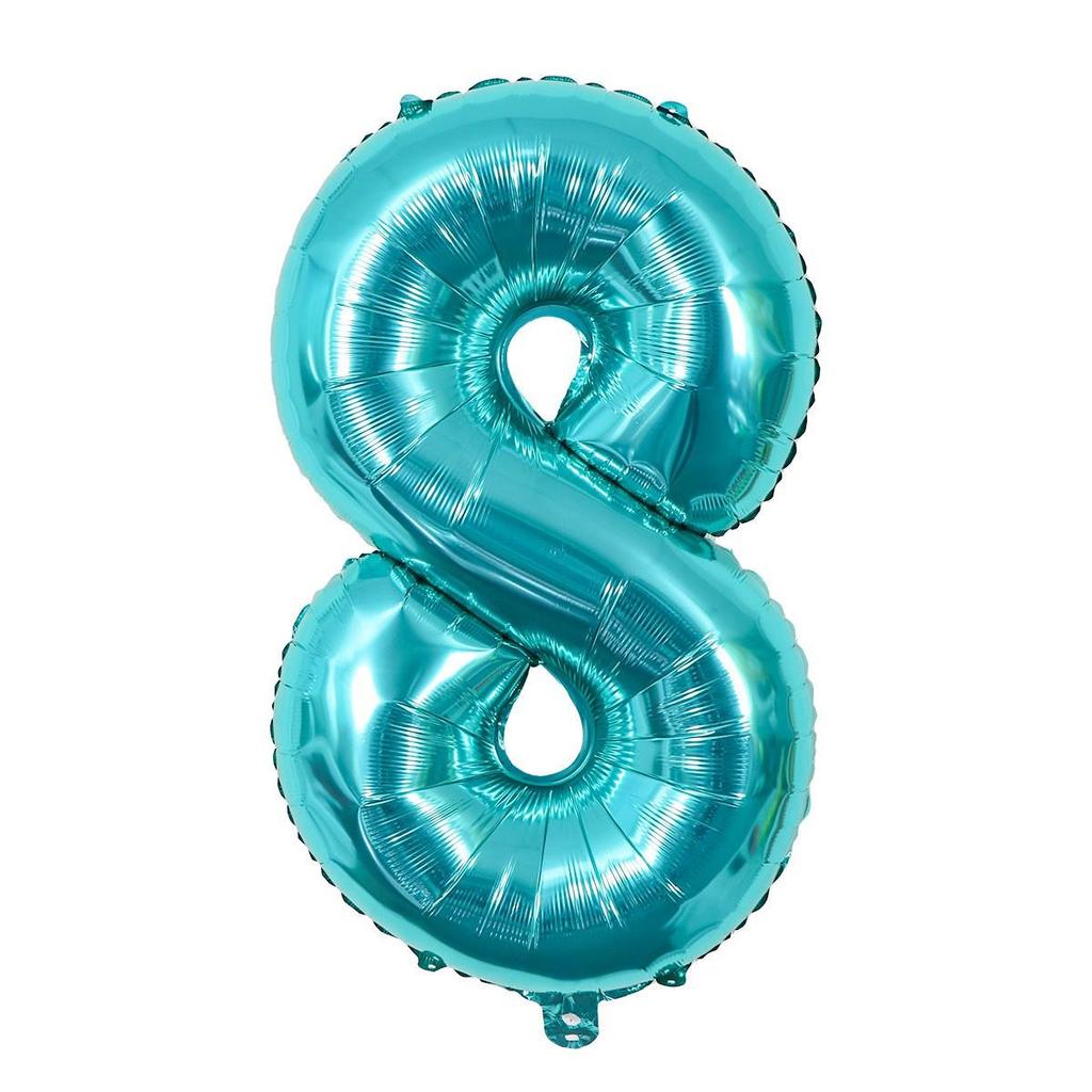 32-Inch US Number Birthday Party Balloons - Individual Aluminum Film