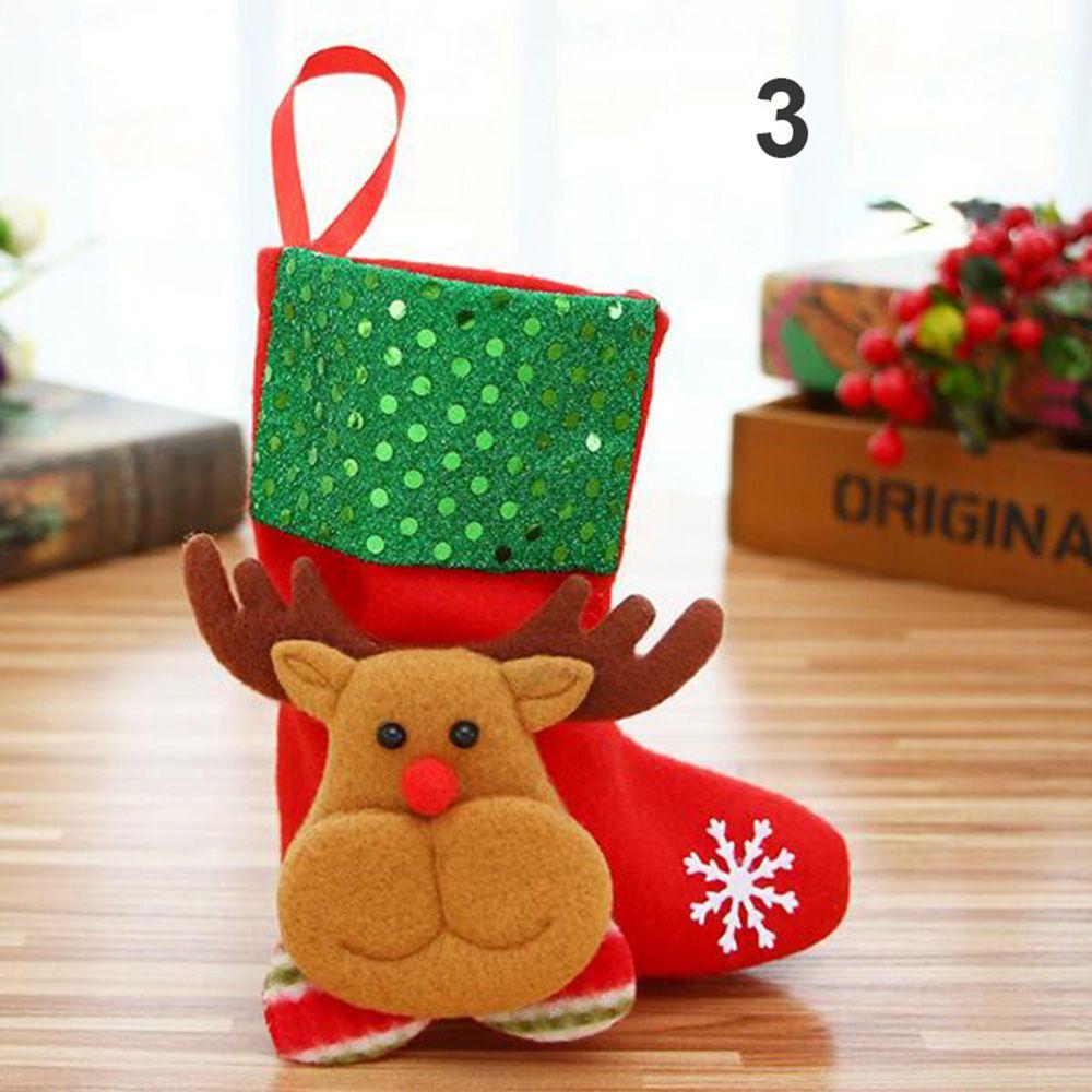 Lovely Hanging Socks New Year Decoration Candy Bag Christmas Ornament Xmas Tree Decor Stockings