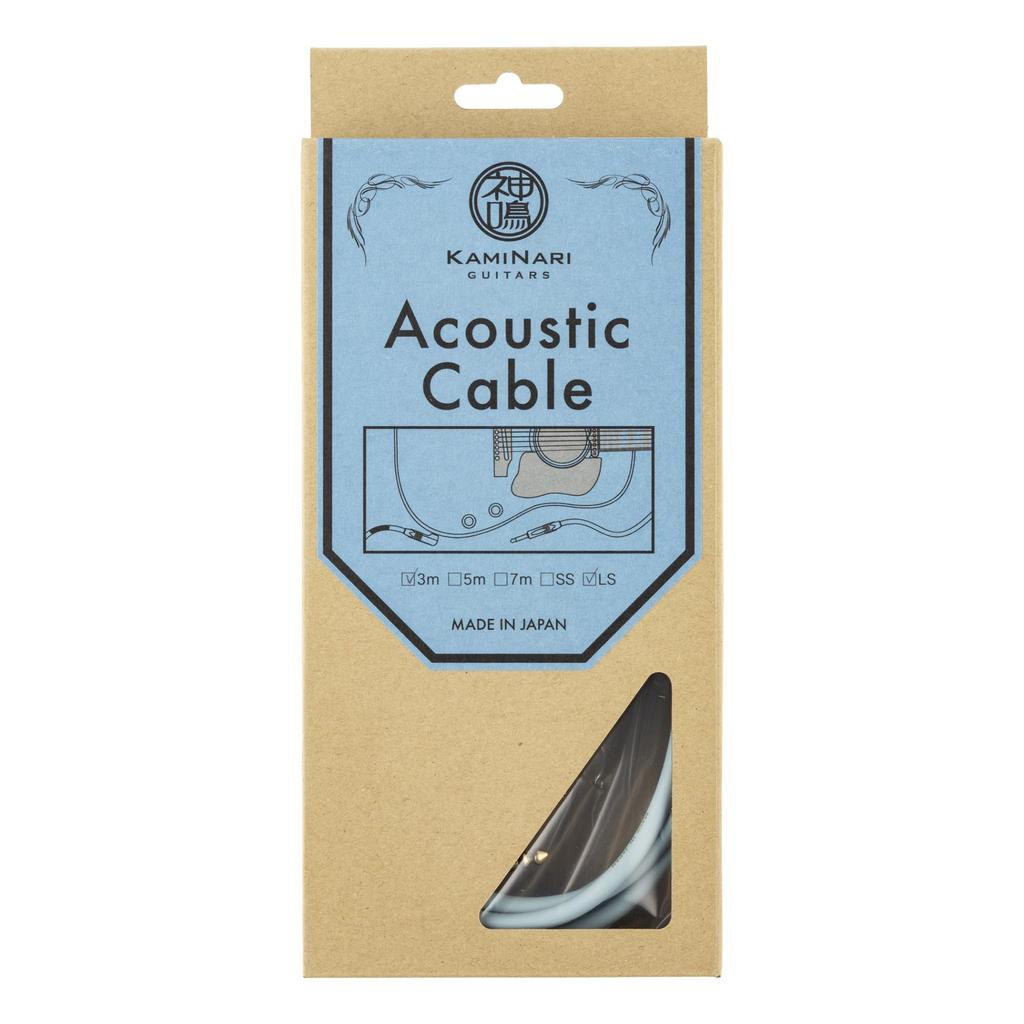 KAMINARI GUITARS Guitar Shield Acoustic Cable 3m Light Blue K-AC3LS