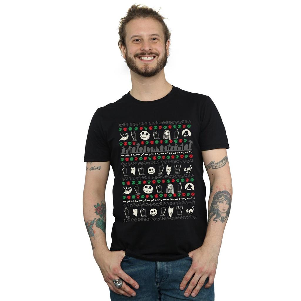 Disney Mens Nightmare Before Christmas Festive Icons T-Shirt