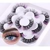 5 Pair 3D Mink Lashes Colored Lashes Mink Lashes Mix Colored Eyelashes Pink Blue Red False Eyelashes Makeup for Women