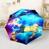 Ronaldo's Soccer Legend Compact Travel Automatic Umbrella with 8-Rib Durable Plastic & Iron for Outdoor Daily Use Fashionable Accessory