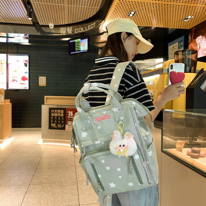 School Bag Female Korean Version Ulzzang Campus Small Fresh Versatile Casual Large Capacity Student School Bag Cute Backpack