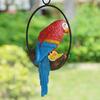 Фигурка попугая. Практичная привлекательная яркая гравировка садового украшения. Подвесной летний кулон в виде попугая и птицы. Статуэтка попугая для газона.