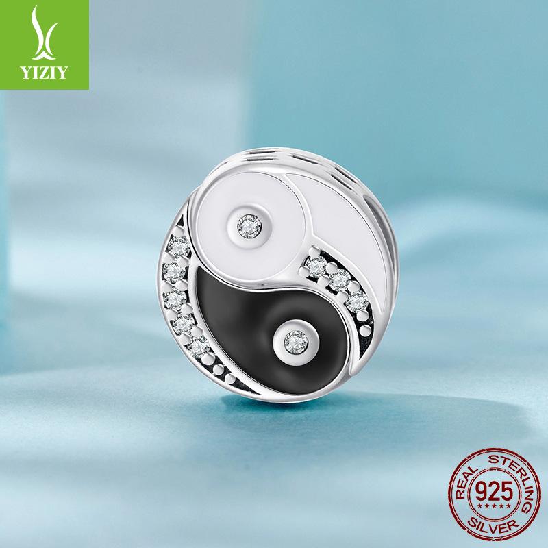 925 Sterling Silver Bead Combination Diy Beaded Bracelet Accessories Loose Beads Simple And Versatile