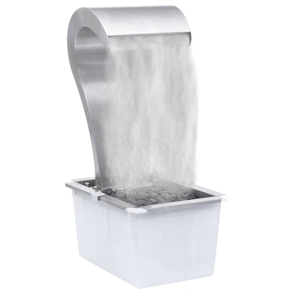 Garden Waterfall Silver 34x49x82 cm Stainless Steel