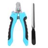 Pet Nail Clipper Set Dog Stainless Steel Nail Trimmer Safety Guard To Avoid OverCutting(Lake Blue