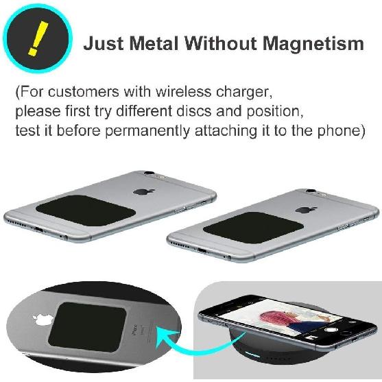 Great 1 Universal Metal Plates with 3M Adhesive for All Magnetic Car Mounts, Cell Phone, Tablet Holder, Cradle-Less, Air Vent Mount, 6 Rectangular, 6