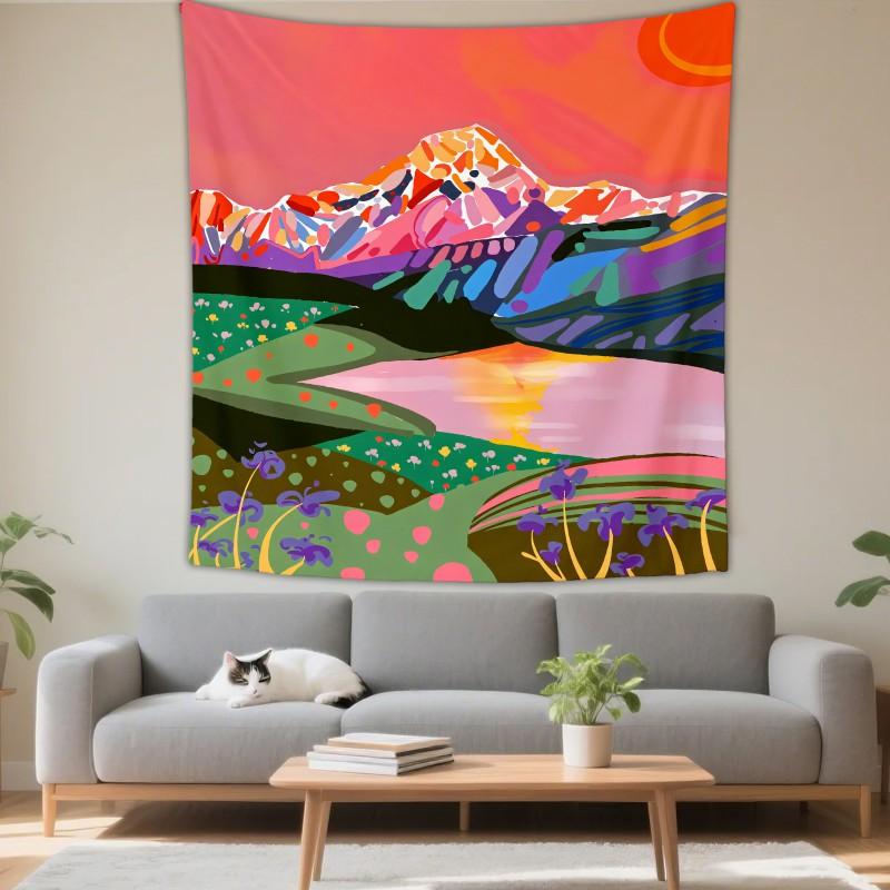 Boho Style Mandala Elephant Tapestry Wall Hanging Living Room Bedroom Decor