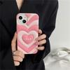 Стильный милый силиконовый розовый чехол с 3d сердцем любви для Iphone 14 13 12 11 Pro Max Ins Корея прекрасный противоударный мягкий чехол Funda