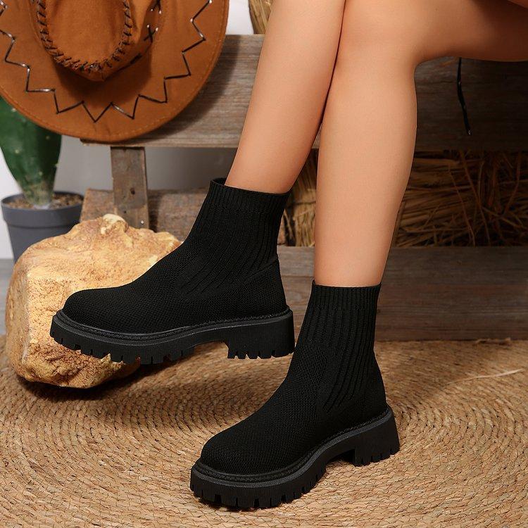 Women's Fashionable Versatile Lightweight Comfortable Warm Thick Sole Comfortable Non-slip Cushioning Hiking Travel Sports Casual Martin Boots