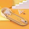 Wooden Mini Bowling Puzzle Toy For Kids Family Interactive Playset For Home Use
