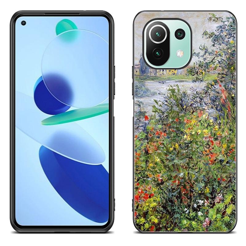 Чехол для телефона Claude Monet для Xiaomi Mi 11 Lite NE 11i 10T 11T Pro A2 A3 Lite POCO F3 M3 M4 C31 X3 Pro NFC GT черный чехол