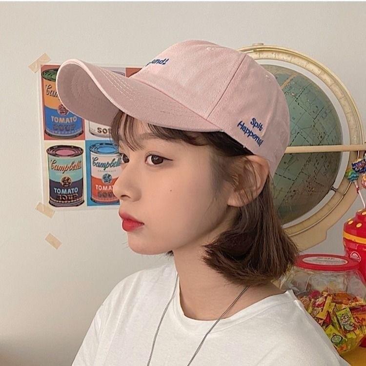 Sun Protection Baseball Cap With Wide Brim For Women And Men Cotton Embroidered Letter Design