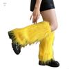 Harajuku Style Faux Fur Furry Leg Warmers 40cm Japanese Style Lolita Boots Cover Kawaii Thickened Long Tube Sock JK