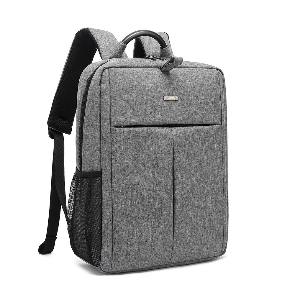 Мужские рюкзаки Cool Bell с USB-портом для зарядки Мужской деловой повседневный водонепроницаемый рюкзак для ноутбука 15,6 дюйма черный/серый CB-6107S