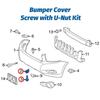 Self Tapping Screw Clips Car Bumper Carbon Steel Fasteners 20pcs Nylon Durable Set for Auto  Shield Panel Fixing