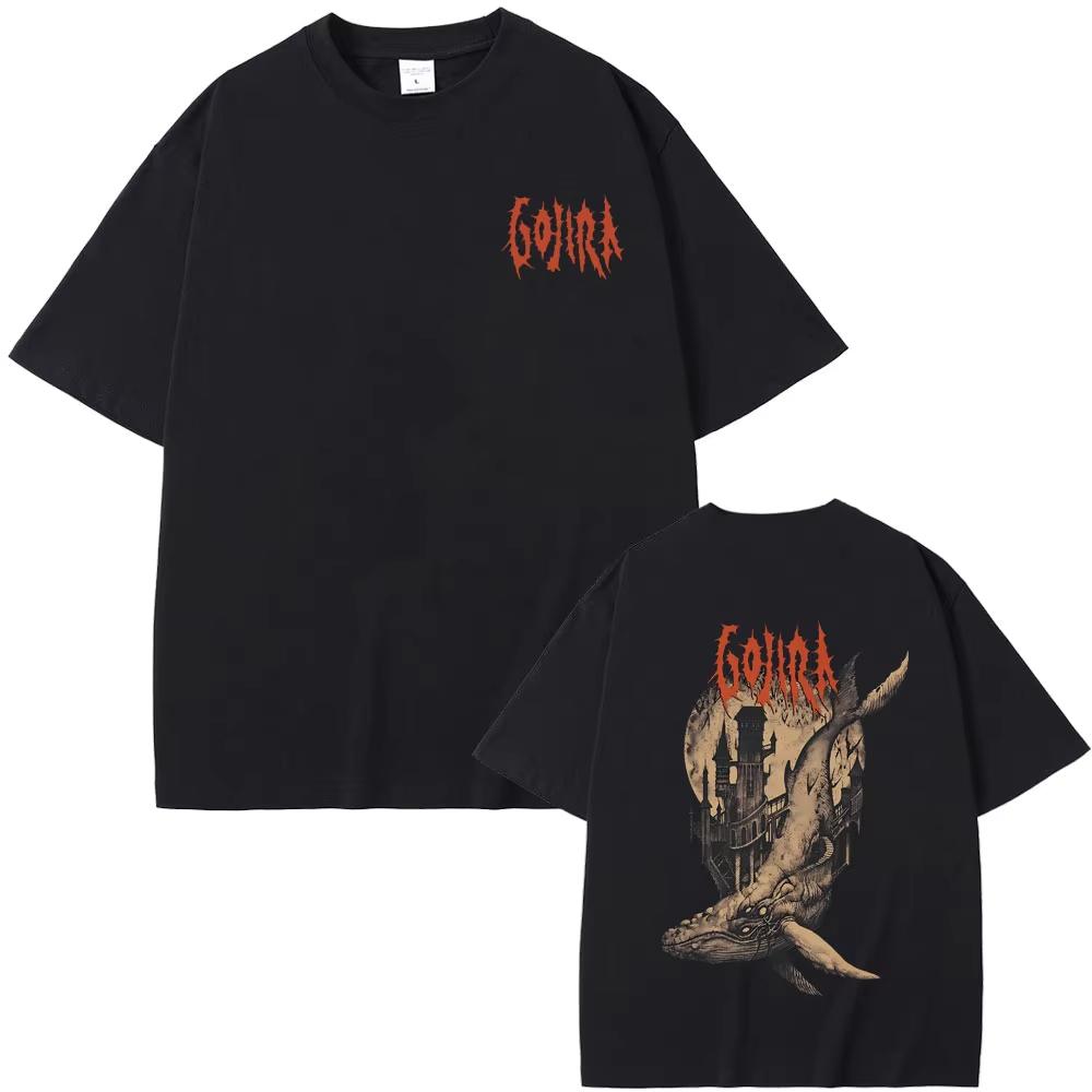 Французская метал-группа Gojira From Mars To Sirius Flying Whales Винтажная рок-графическая футболка Мужская Женская Мода Оверсайз Уличная одежда