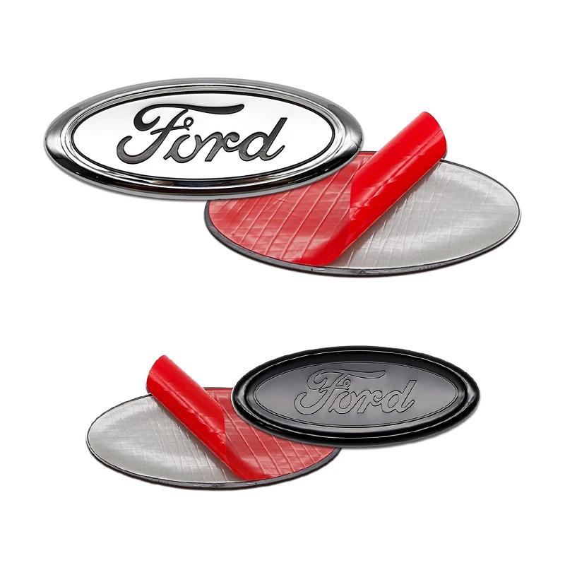 ABS Car Front Grille Rear Trunk Logo Emblem Stickers For Ford Focus Mondeo Edge Ecosport Ranger Fiesta Fusion Kuga Accessories XT4