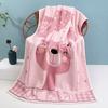 Combed Cotton Bear Bath Towel, Pure Cotton Color Woven Jacquard Adult Large Bath Towel Absorbs Water and Does Not Shed Hair Bath Towel