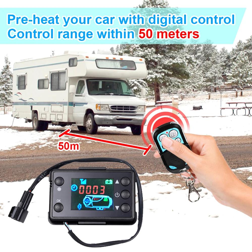 12V Car Air Parking Heater LCD Monitor Switch+Manual Buttons Remote Controller For Truck Air Diesel Heater Accessories Kit