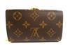 Authentic LOUIS VUITTON Monogram Brown Leather Bifold Wallet Viennois #a694  Refurbished