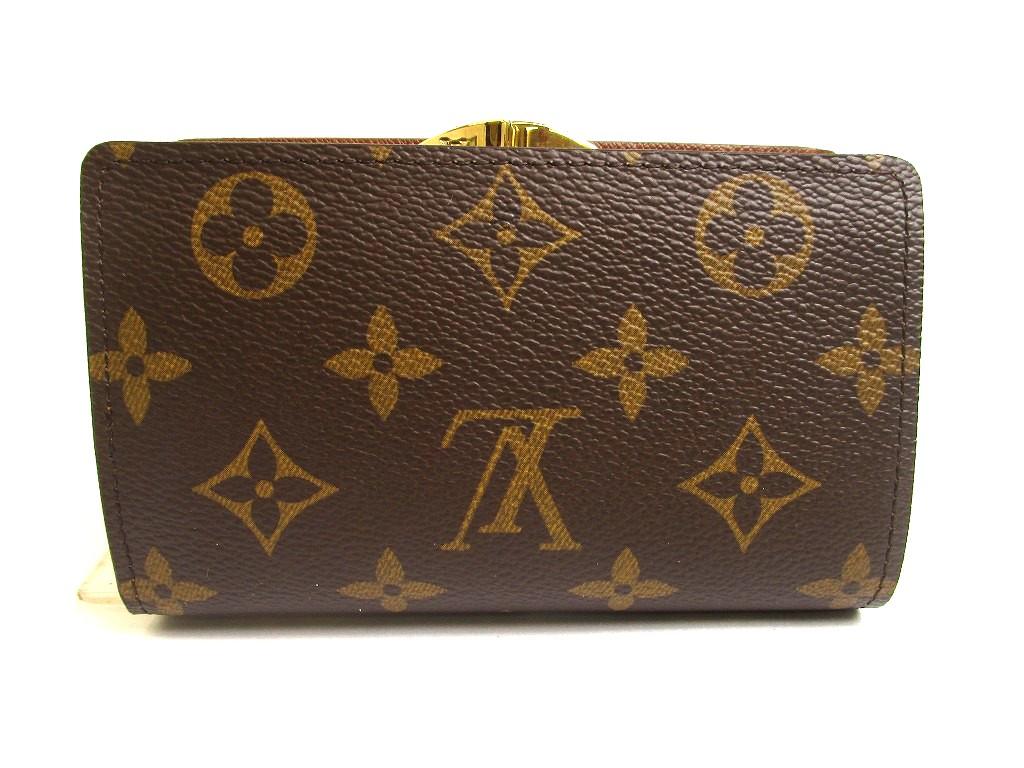 Authentic LOUIS VUITTON Monogram Brown Leather Bifold Wallet Viennois #a694  Refurbished
