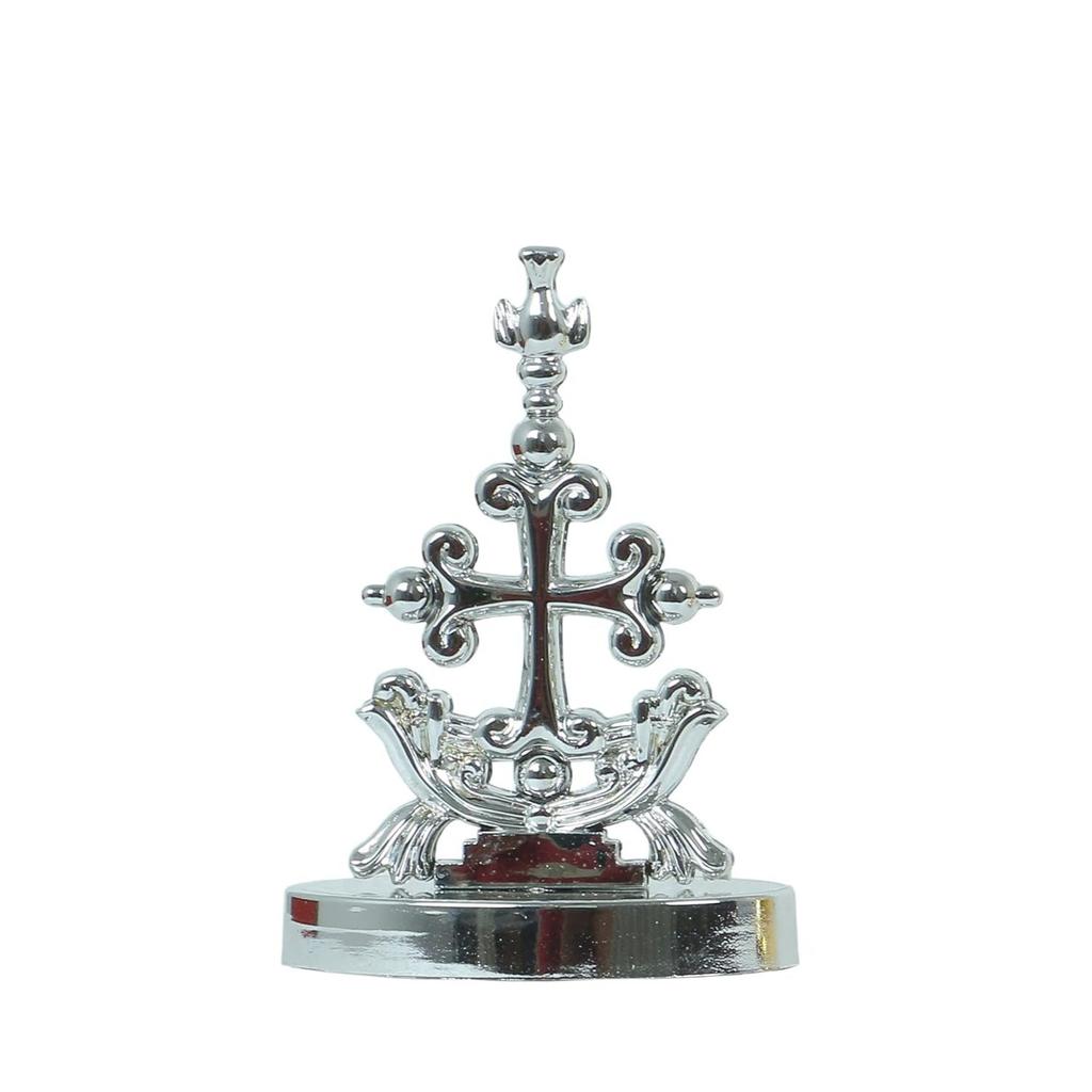 Крест Святой Фома Христианские святые кресты Декоративная статуэтка Фигурка для домашнего декора Подарки на приборную панель автомобиля на новоселье Для гостиной (Серебряный)