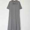 Shop   Women Collar Neck 5 Sleeve Easy Wear Daily Dress Gray Ara Wdr 3128