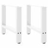 VidaXL Coffee Table Legs White 2 Pieces 60 X (42-43) Cm Steel 4013285