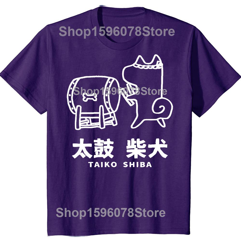 Футболка Taiko SHIBA Милый пес Сиба-ину Подарок Японский барабан Футболка Y2k Харадзюку Кавай Мужская одежда Camisas Streetwear