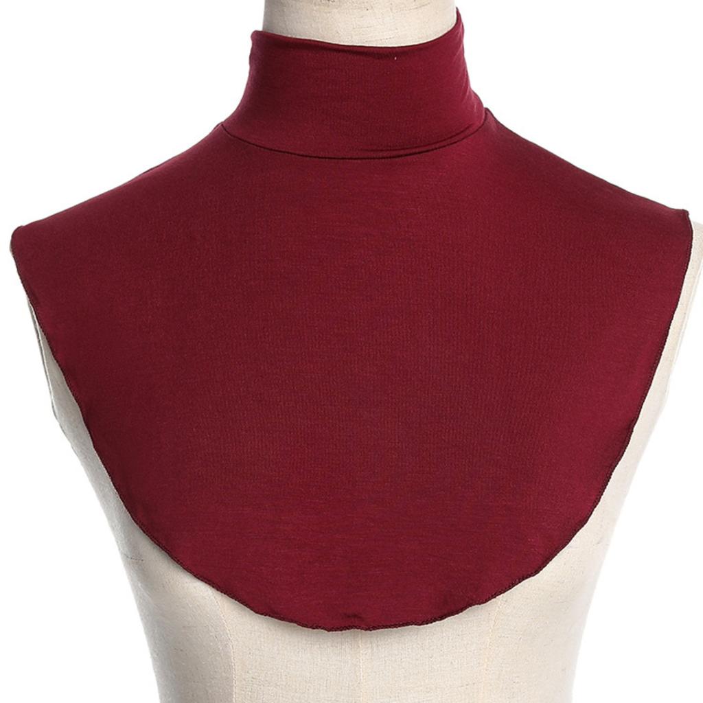 False Collar Scarf, Solid Color Base Layer