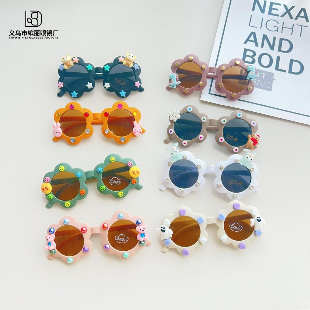 Fashion Children'S Sunglasses Diy Cute Boys And Girls Outdoor Sunshade Sunscreen Uv Protection Sunglasses Children'S Glasses