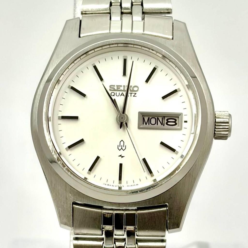 [Новая батарея] SEIKO Seiko женские часы серебристые день-дата 4303-0020 750864