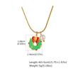 Women Christmas Necklace, Fashion Stainless Steel Chain Adjustable, Party Festival Jewelry Gifts