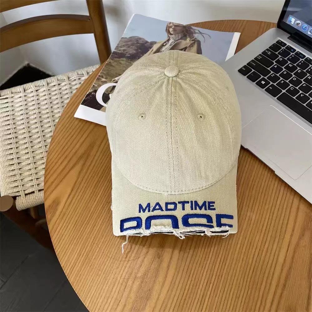 2025 новая бейсболка с короткими полями и вышитой окантовкой женская универсальная стираная старая кепка мужская Ван Анью Чао