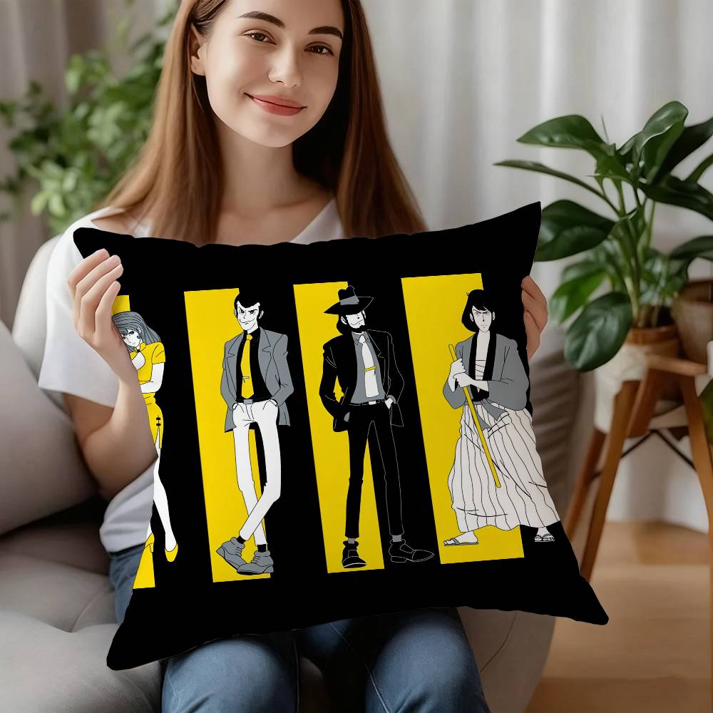 A-Arsene Lupin The Third Pillow Case Sofa Decorative Home Double-sided Printing Short Plush Cushion Pillow Cover Holiday Gift