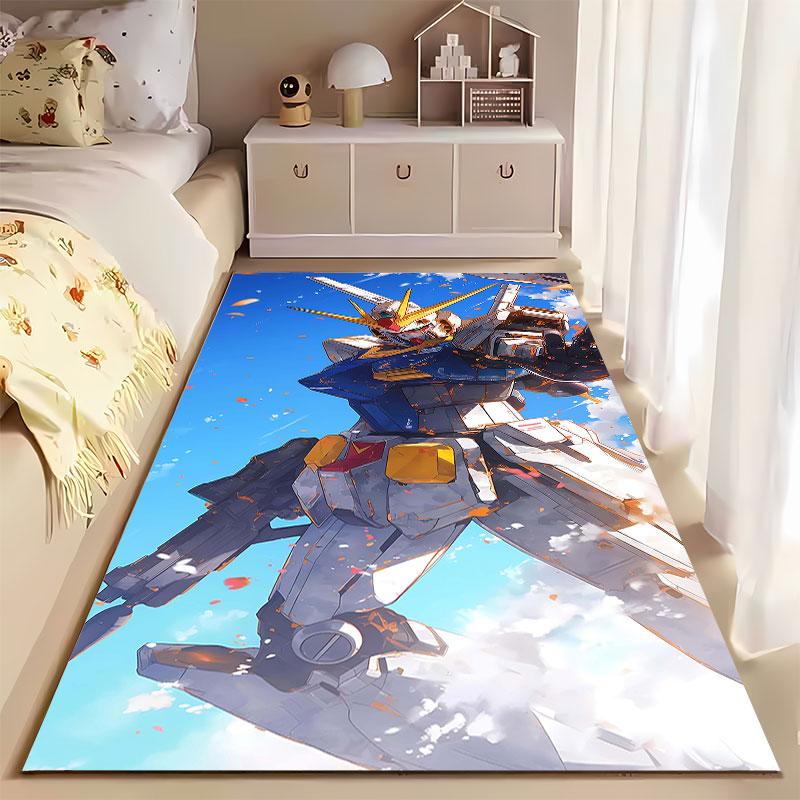 Robot Warrior in Blue Sky suitable as a non-slip mat for the living room or bedroom sofa