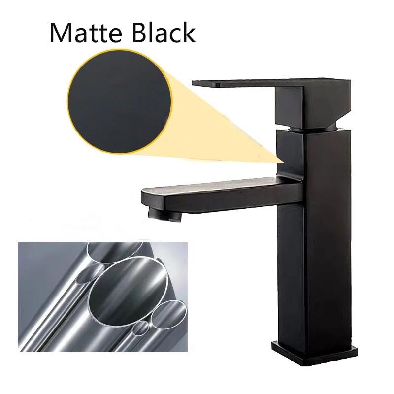 Квадратный смеситель для раковины из матового золота, для ванной комнаты, устанавливаемый на столешницу, смеситель для умывальника, однорычажный, смеситель горячей и холодной воды