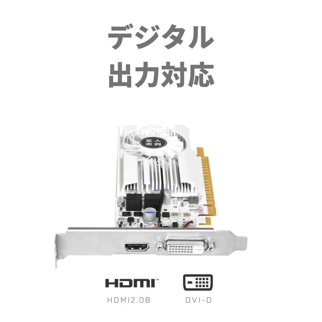 Видеокарта Kuroto Shikou NVIDIA GeForce GT 1030 2GB Low Profile GDDR5 GF-GT1030-E2GBLPD5