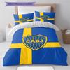 Boca Juniors Pattern Bedding Set Quilt Cover Pillowcase Home Decor Gift (1 * duvet cover + 2 * pillowcase, without core)